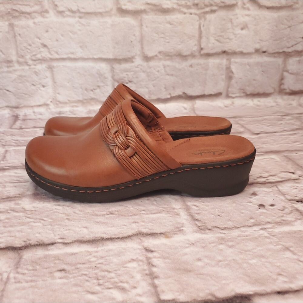 Clarks clogs bendables women's size 7 brown (t)